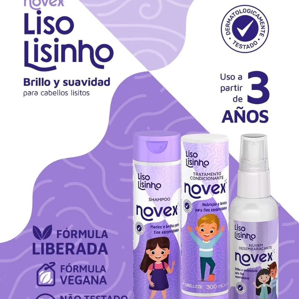 Desenredante De Cabellos Ni&ntilde;os Liso Lisinho Novex 120ml image number 3.0