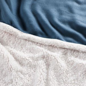 Manta Polar Sherpa 127x152 Azul