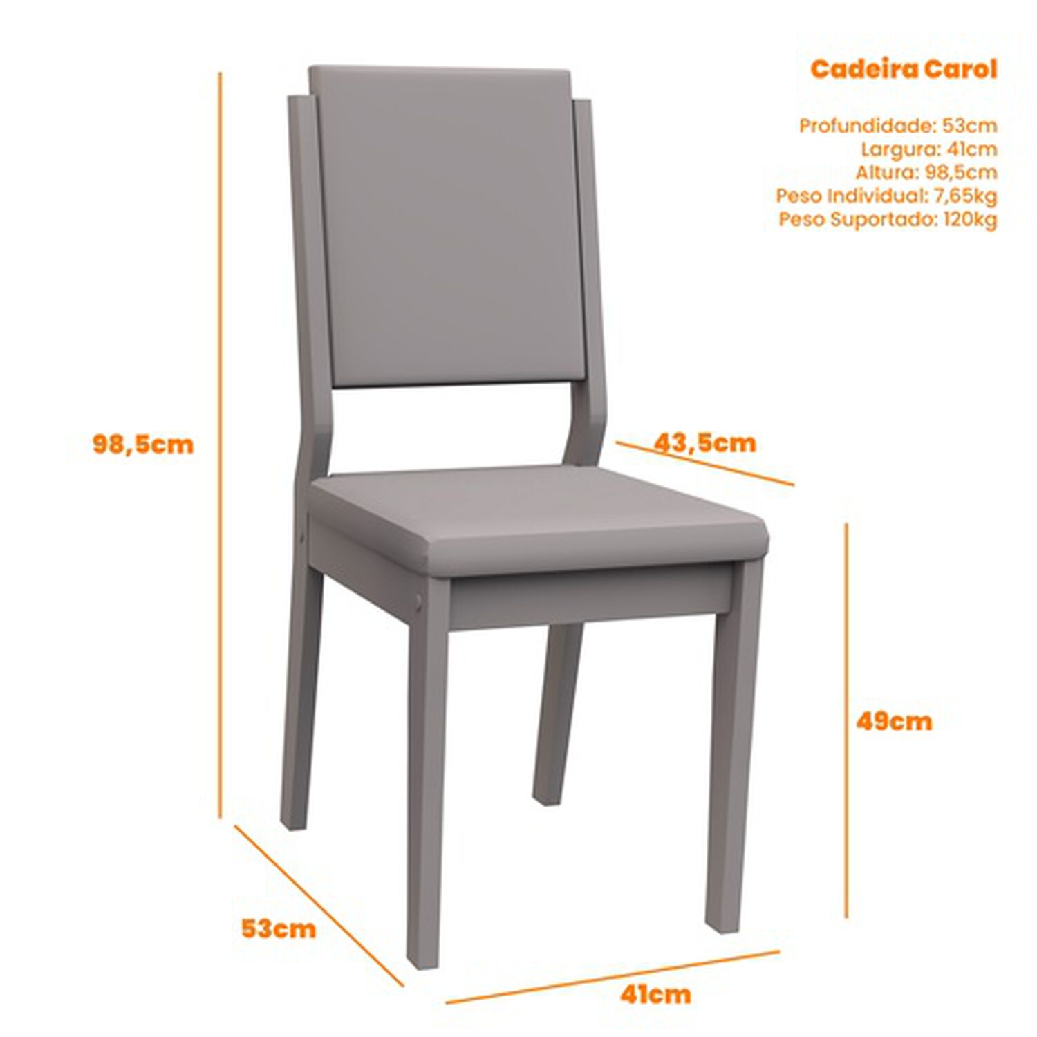 Juego De Comedor 4 Sillas Arezzo 1.20 Beige 80 X 120 X 80 Cm image number 2.0