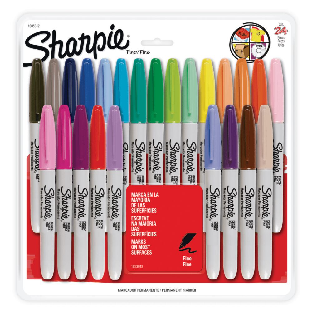 Set De Lapices Sharpie 24 Unidades Punta Fina Colores image number 0.0