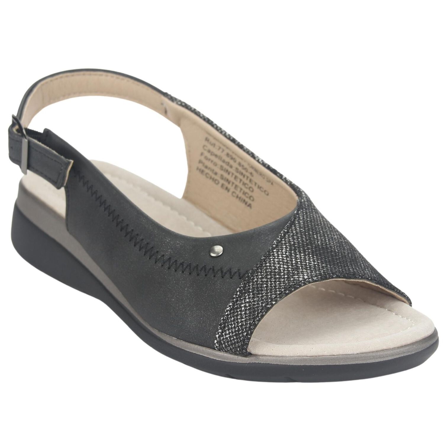 Sandalia Chalada Mujer Floro-5 Negro Casual image number 2.0