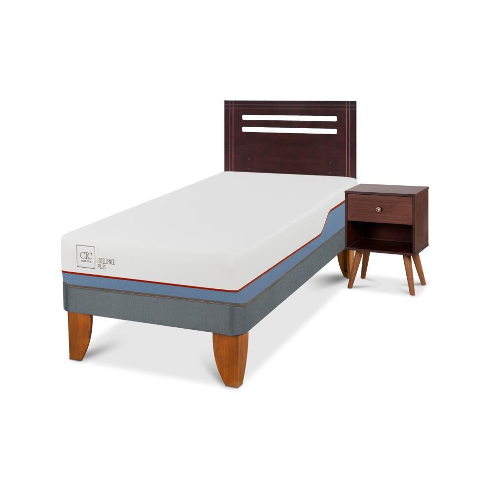Cama Europea Cic Excellence Plus / 1 Plaza / Base Normal + Set De Maderas image number 1.0