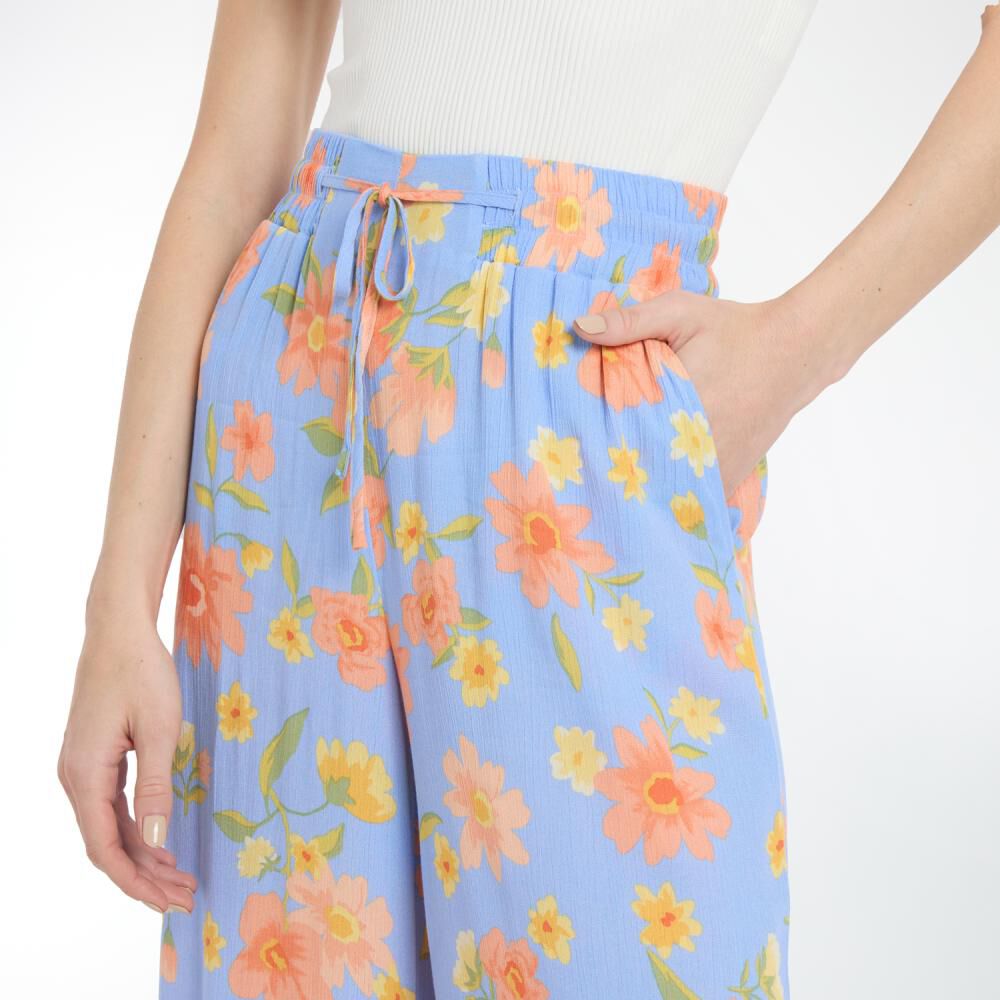 Pantal&oacute;n Pierna Ancha Tiro Medio Relax Mujer Ocean Pacific image number 4.0