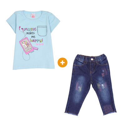 Pack Polera Topsis + Jeans Baby 3 Años