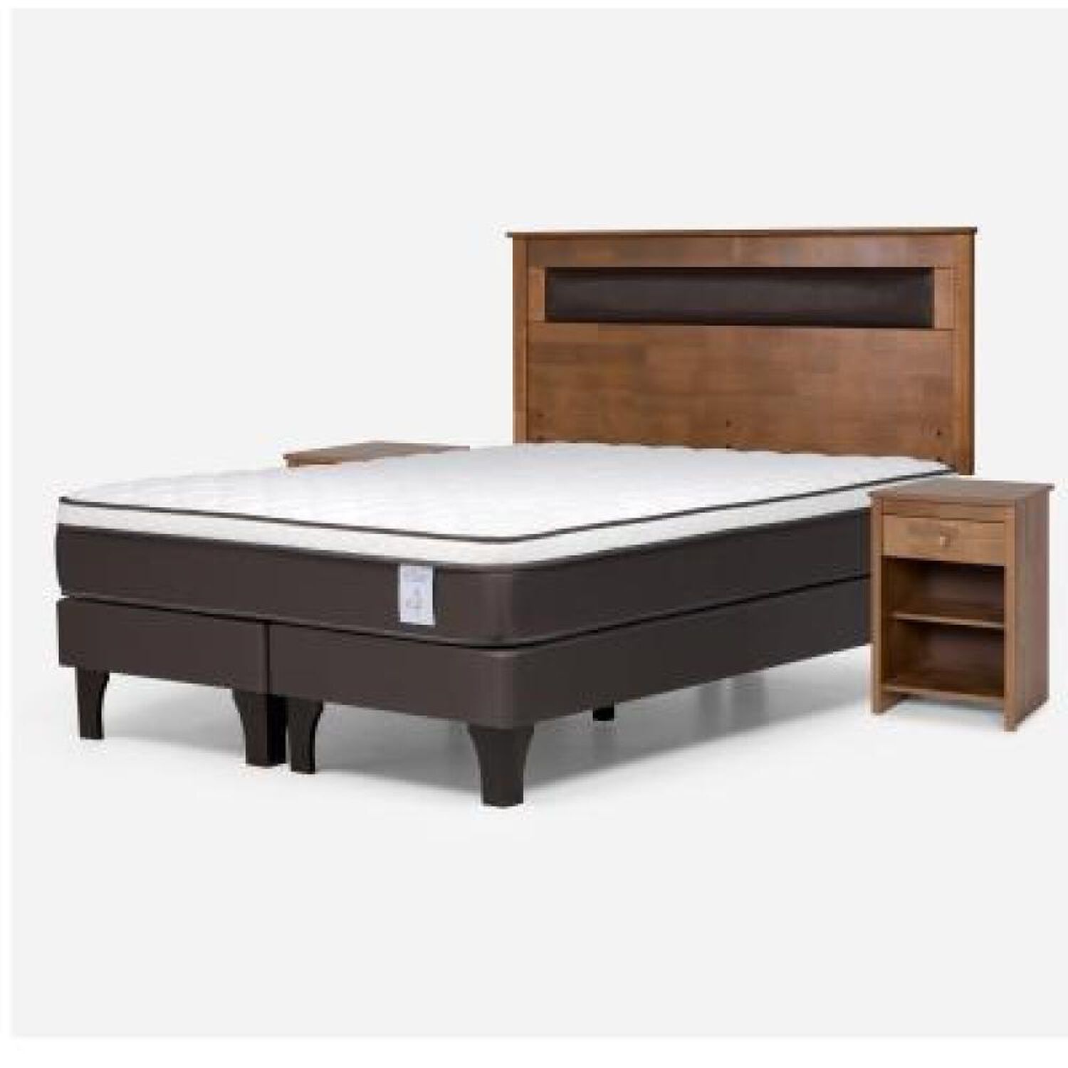 Cama Europea Rosen New Style 4 Plus / King / Base Dividida + Set De Maderas Ferrara image number 9.0