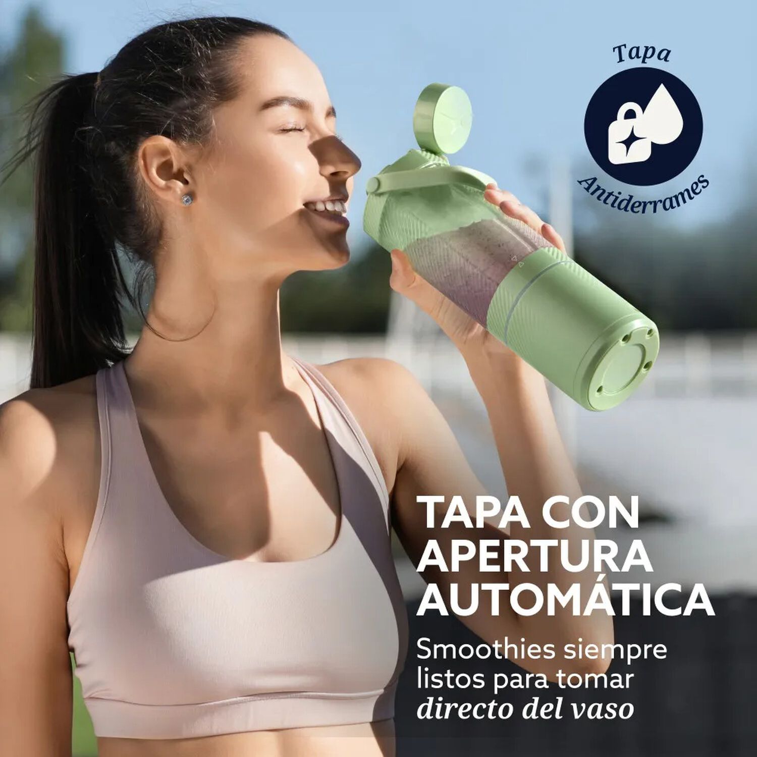 Licuadora Port&aacute;til Gomax 590ml Para Smoothies Blstgfp-m20-000 - Verde image number 6.0