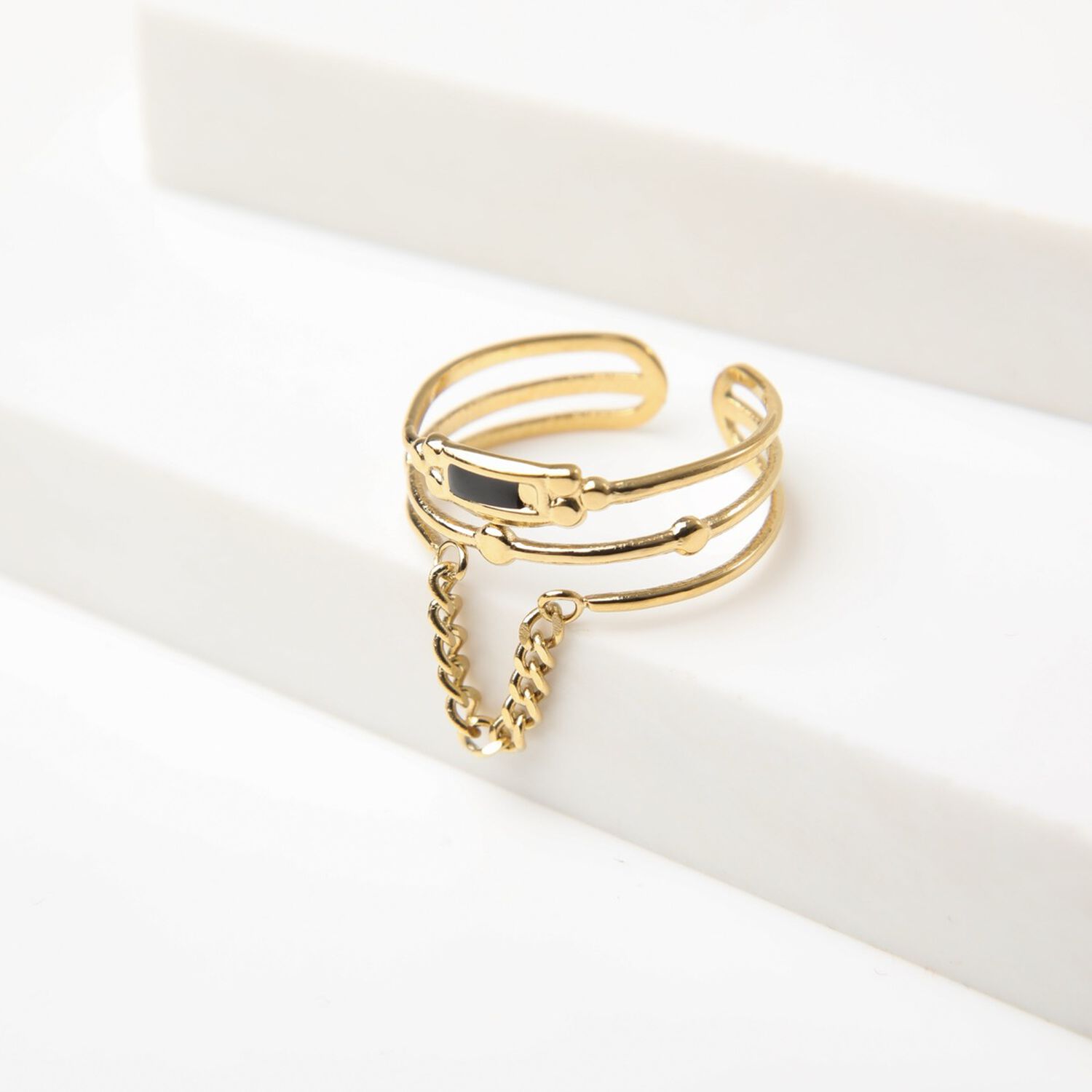Anillo 19v69 Dorado Mujer Str088 image number 0.0