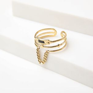 Anillo 19v69 Dorado Mujer Str088