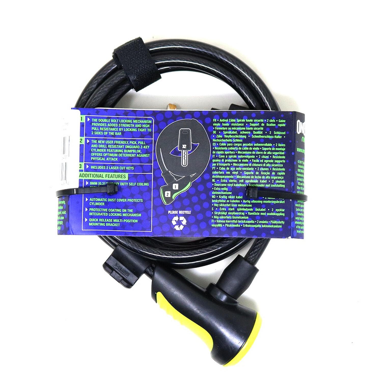 Candado Onguard Llave Espiral Ns Coil 180cmx8mm image number 5.0