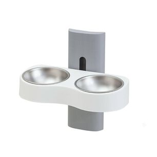 Comedero Doble De Pared Para Gatos Perros Altura Ajustable