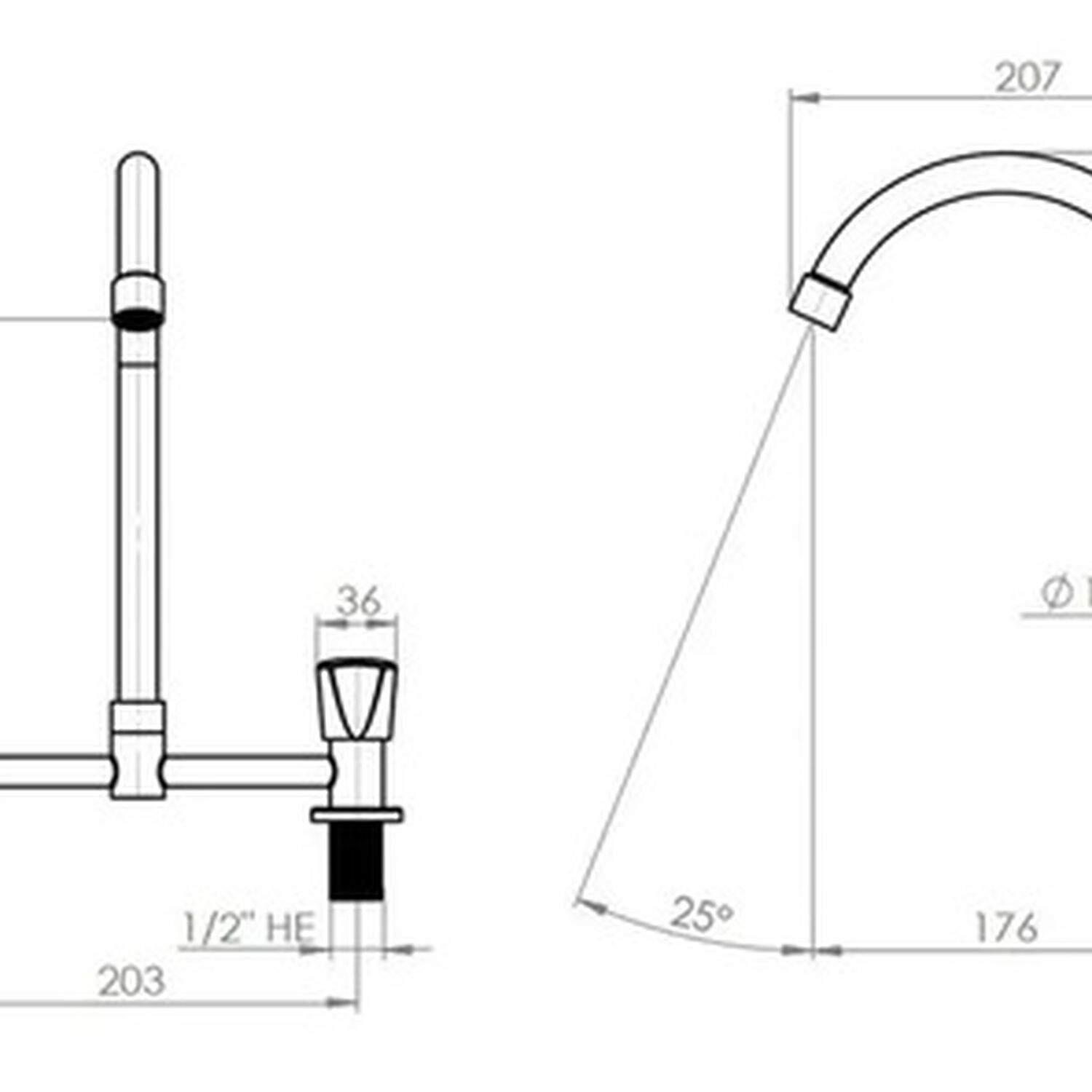 Combinaci&oacute;n Grifo Llave Doble Para Lavaplatos Fregadero Modelo Delia Marca Stretto image number 6.0