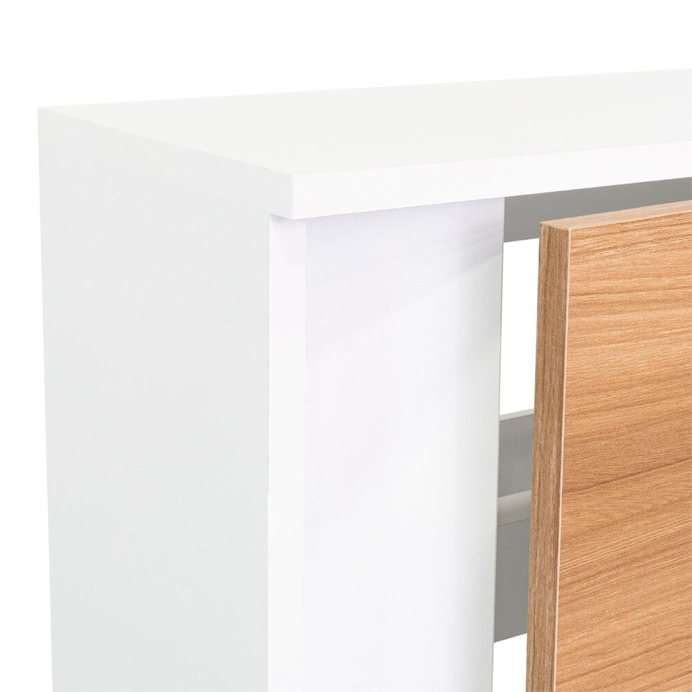 Mueble Zapatero Organizador 80,6x63,2x22,1 Cm Blanco Y Caf&eacute; Claro image number 4.0