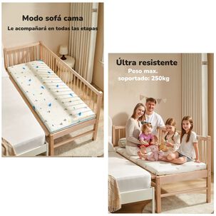 Cama Colecho 4 Laterales Con Colchón Y Sabana Plus Lubabycas