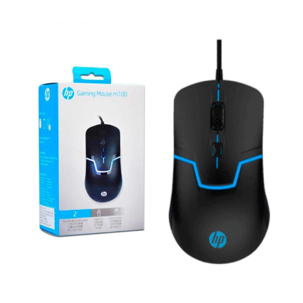 Mouse Gamer Rgb 5 Botones 3200 Dpi M100 Hp Negro image number 2.0