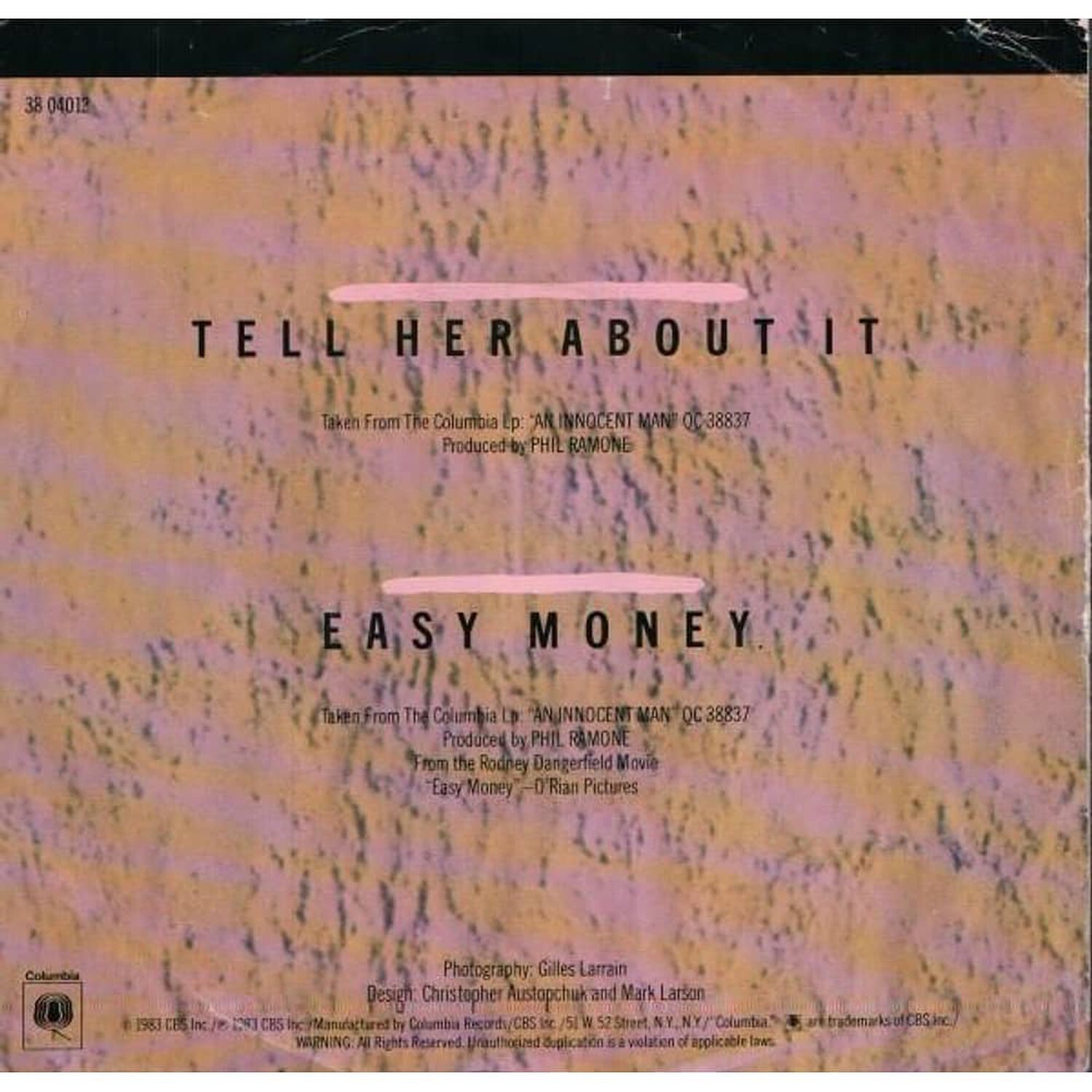Billy Joel - Tell Her About It | 7" Single Vinilo Usado image number 1.0