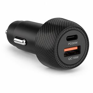 Cargador Para Auto Dual 48w Usb-c + Usb-a Carga Ultra R&aacute;pida