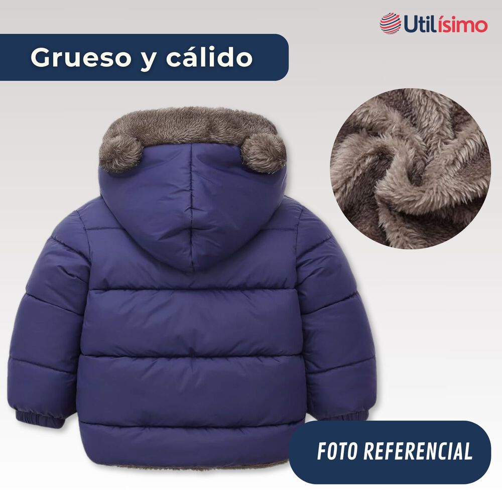 Parka Con Capucha Manga Larga Unicolor Ni&ntilde;o Y Ni&ntilde;a Jump Kids Grey image number 4.0