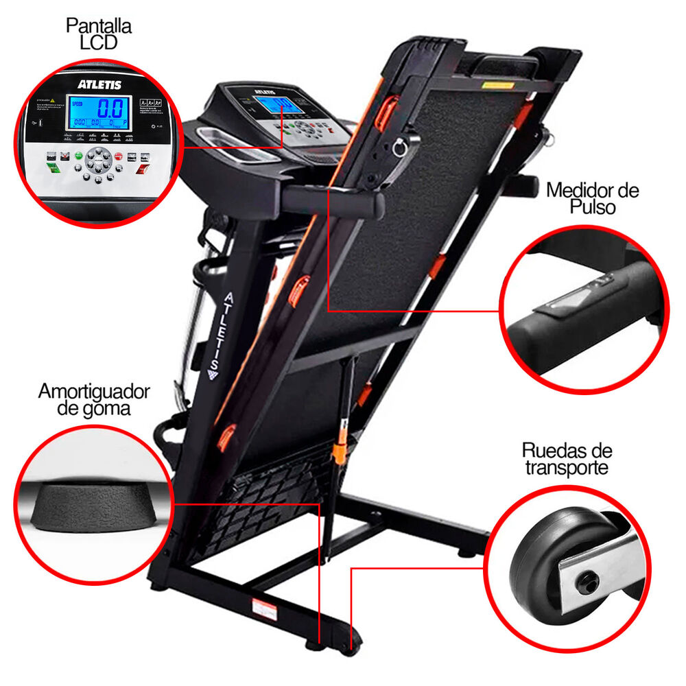 Trotadora El&eacute;ctrica A100 Plus Con Mp3 Y Usb Negro image number 3.0
