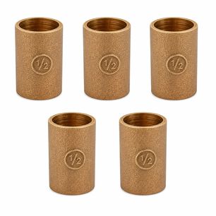 Copla Bronce 1/2" Con Tope So-so Pack 5 Unidades