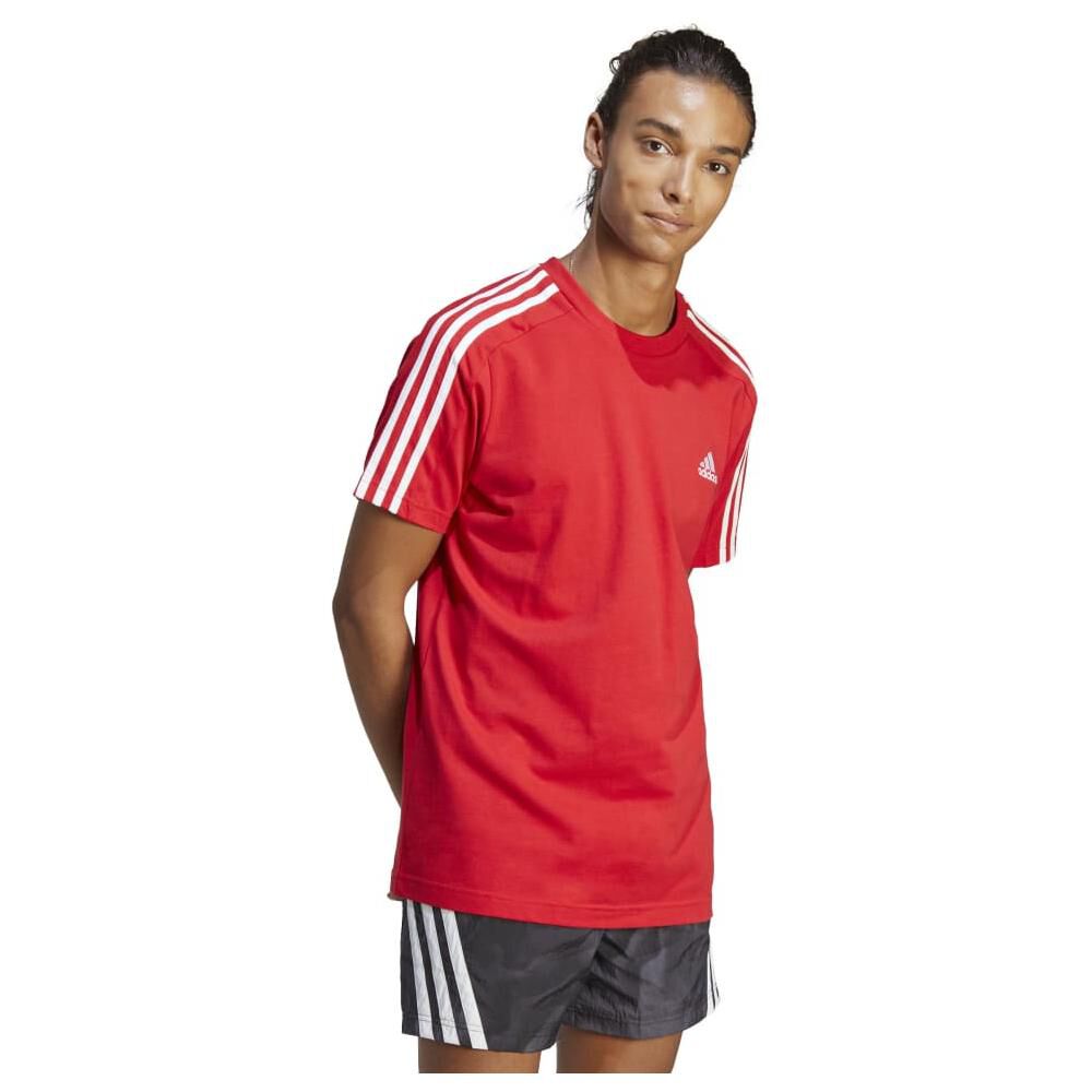 Polera Deportiva Manga Corta Hombre 3 Tiras Adidas image number 0.0