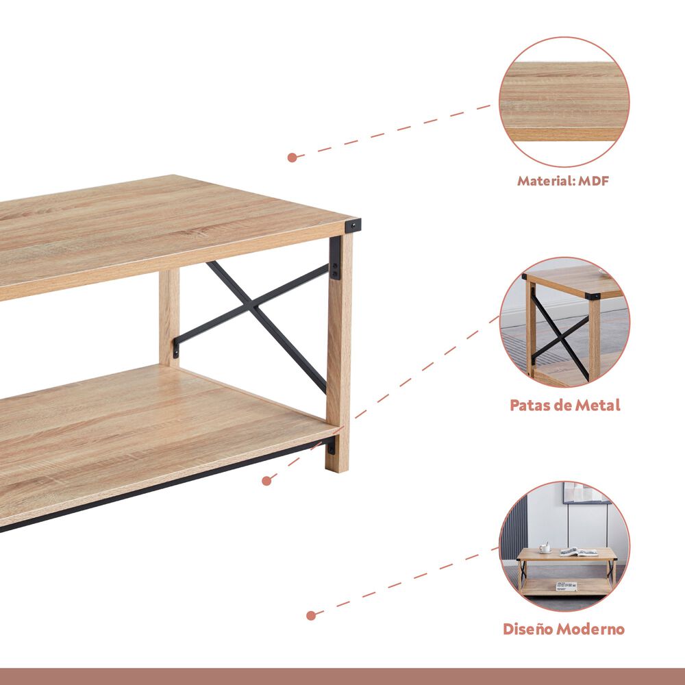 Mesa De Centro Cross - Madera image number 2.0
