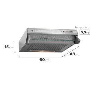 Campana De Cocina Extractora 60 Cm Double Function Mx U160s