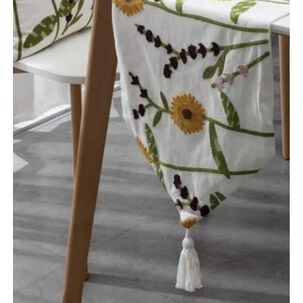 Camino De Mesa Bordado Medida 32x180cm Poliester Corredor