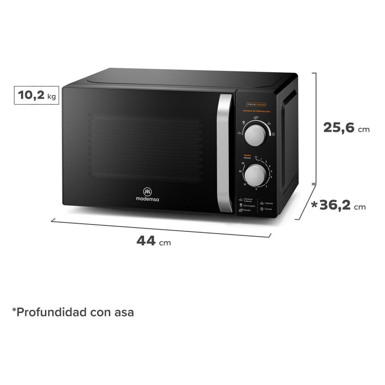 Microondas Mademsa MM20FBM / 20 Litros / 650W image number 2.0