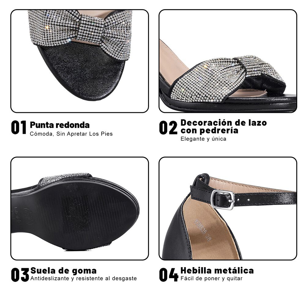 Sandalia Taco Alto Fiesta Elegante Mujer Weide You535 image number 8.0