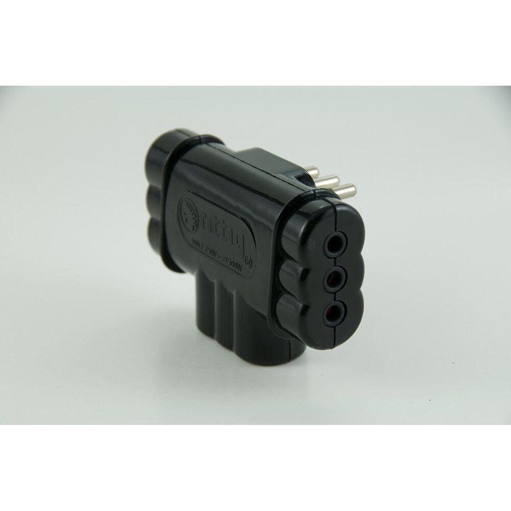 Enchufe Triple Plano 2p+t 10a Negro - Rittig image number 0.0
