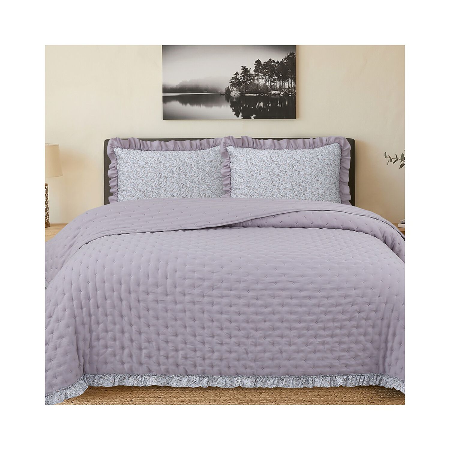 Quilt Andes Ruffles Lila 2 Plazas image number 0.0