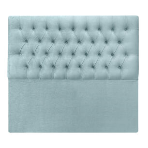 Respaldo De Cama Capiton&eacute; Premium Felpa Menta 1,5 Plazas