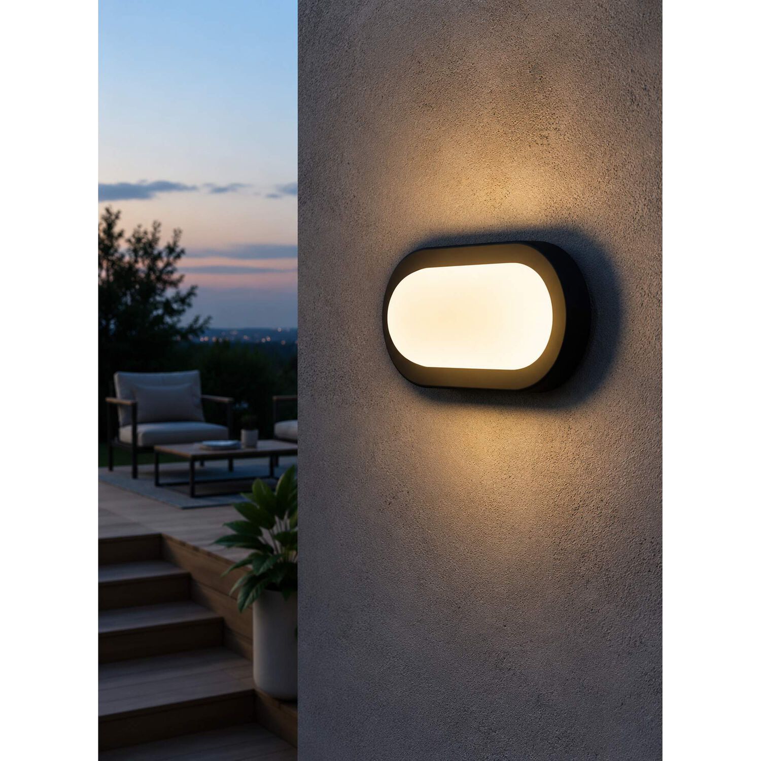 Foco Led Tortuga Negro 9w Para Muro Exterior Interior image number 5.0