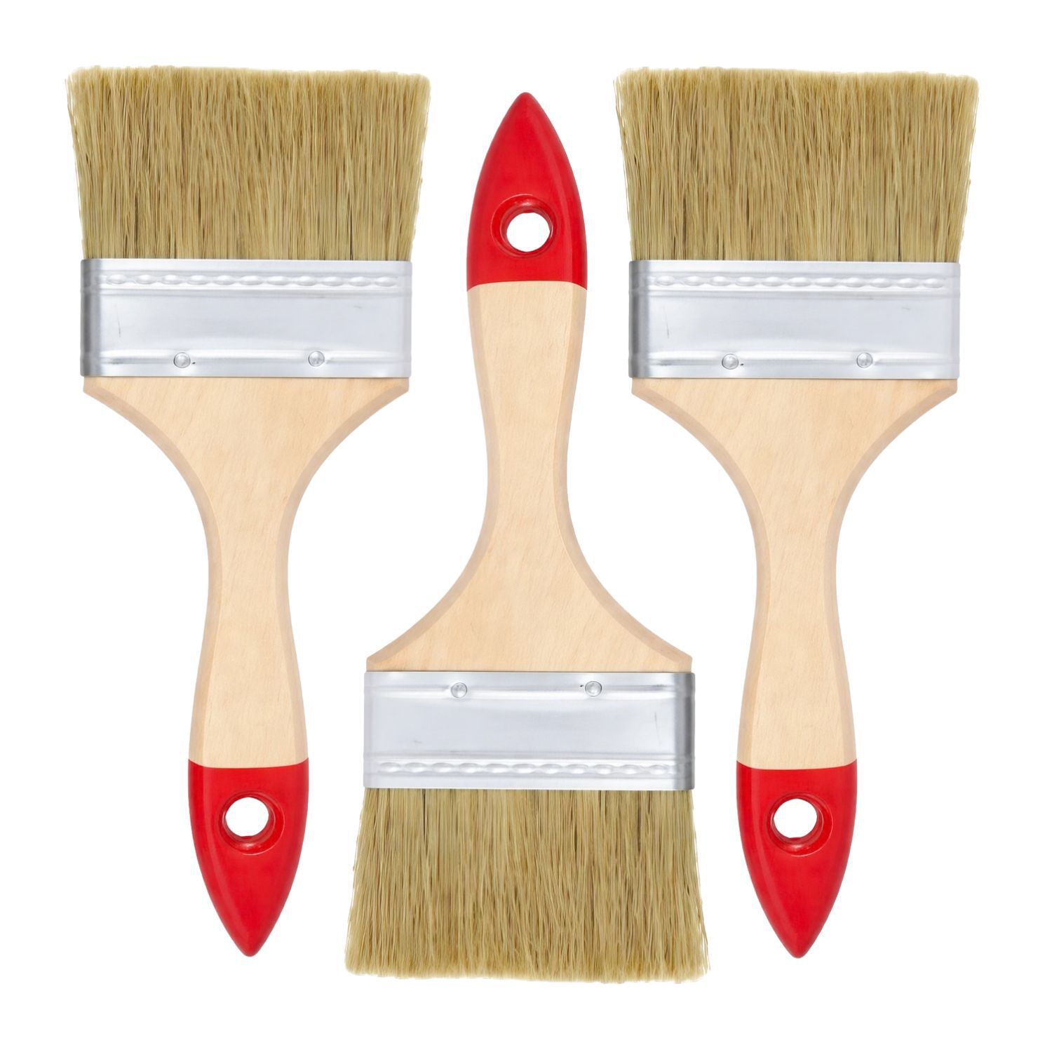 Set 3 Brocha Mango Madera 3 Pulgadas Para Pintura Pintar image number 0.0