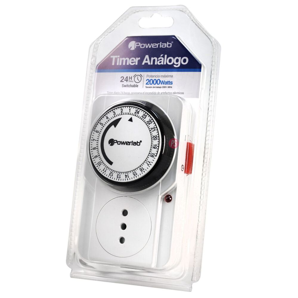 Timer An&aacute;logo 2000w Programable 24h Encendido Y Apagado - Ps image number 3.0