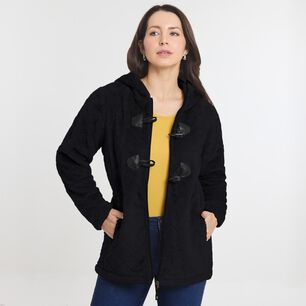 Chaqueta Montgomery Sherpa Cuello Alto Con Capucha Mujer Geeps