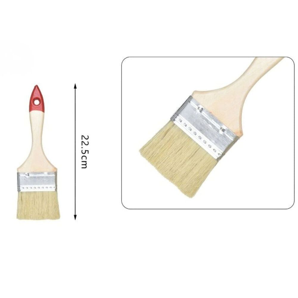 Set 3 Brocha Mango Madera 2.5 Pulgadas Para Pintura Pintar image number 1.0