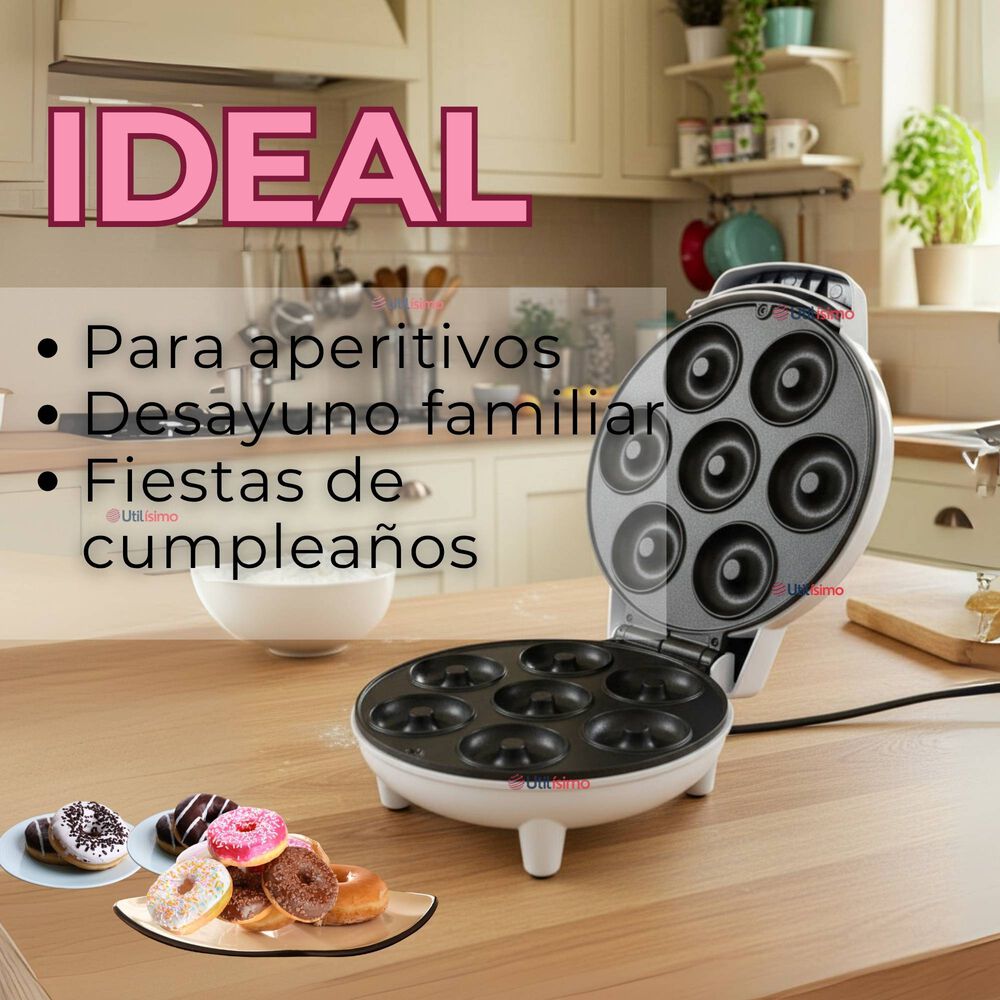 Máquina Mini Donas Antiadherente Capacidad 7 Minidonas 1200w De Potencia image number 8.0