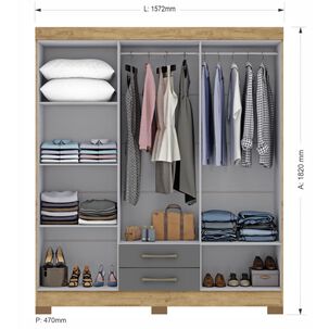 Cl&oacute;set Di Poretti Design Closet Escocia / 6 Puertas / 2 Cajones