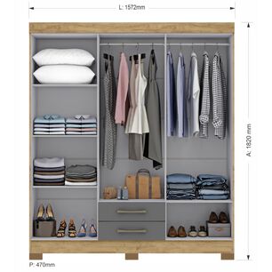 Cl&oacute;set Di Poretti Design Closet Escocia / 6 Puertas / 2 Cajones