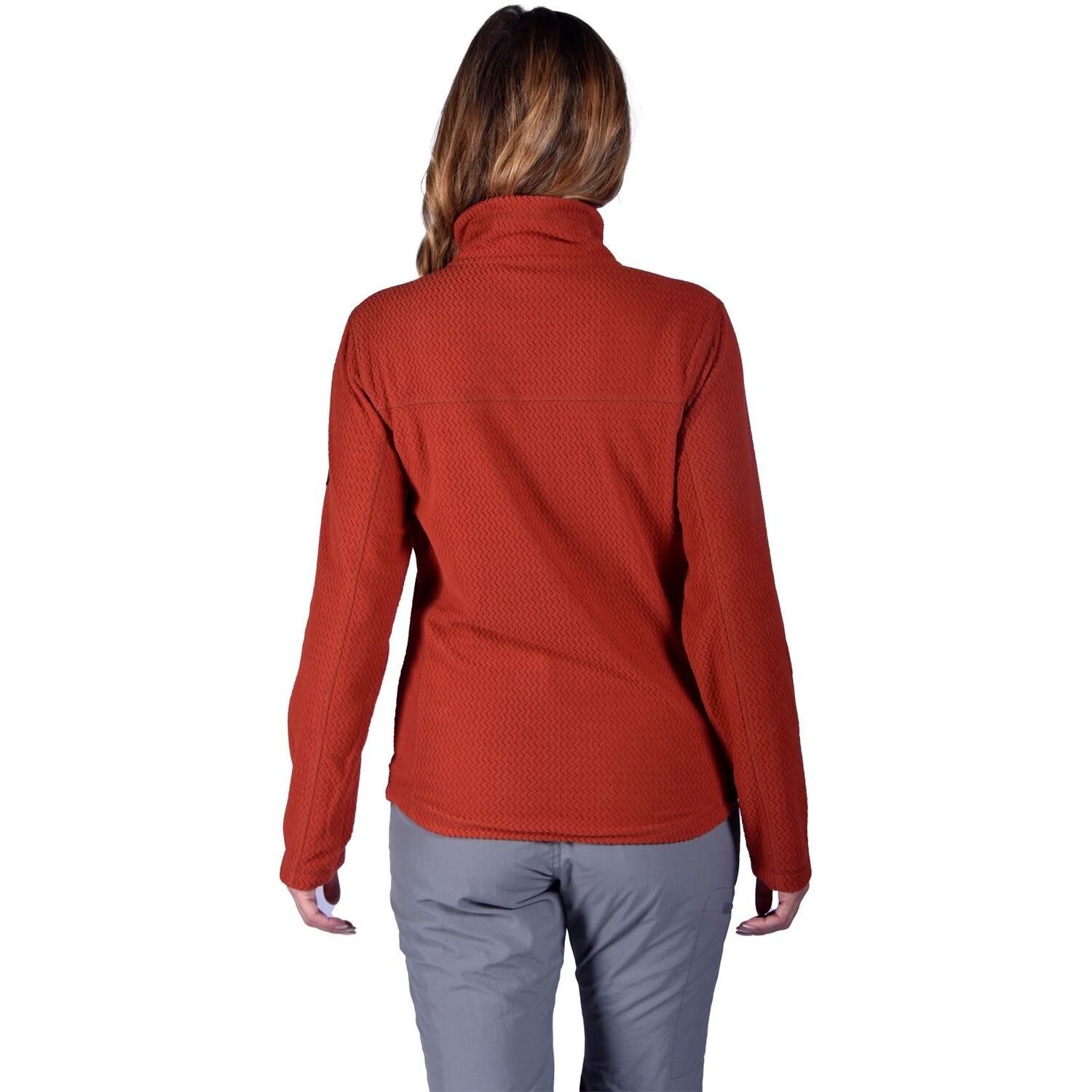 Polar Full Zipper Peak Performance Mujer Sildre Rojo Oscuro image number 1.0