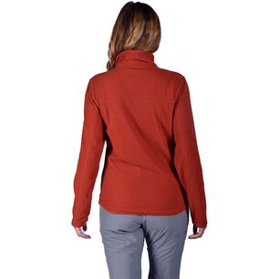 Polar Full Zipper Peak Performance Mujer Sildre Rojo Oscuro