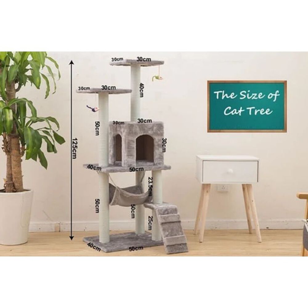 Rascador Torre Gato Arbol Trepador Terciopelo + Hamaca image number 3.0