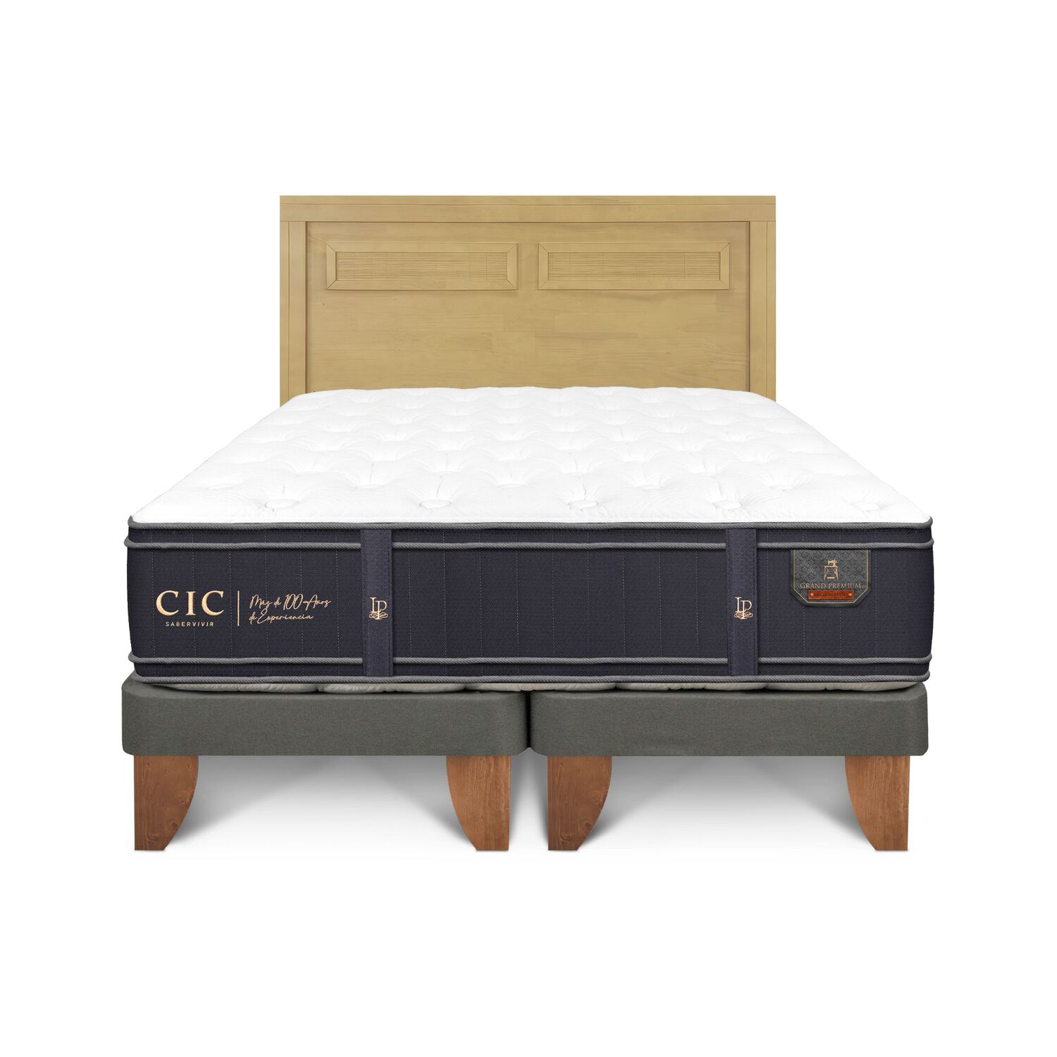 Cama Europea Cic Linea Premium / King / Base Dividida + Respaldo image number 0.0