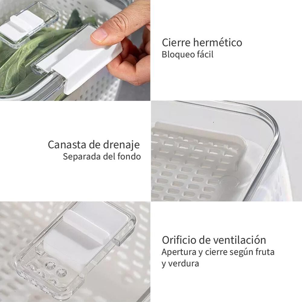 Organizador Refrigerador Con Cesta Mediana Simplit image number 6.0