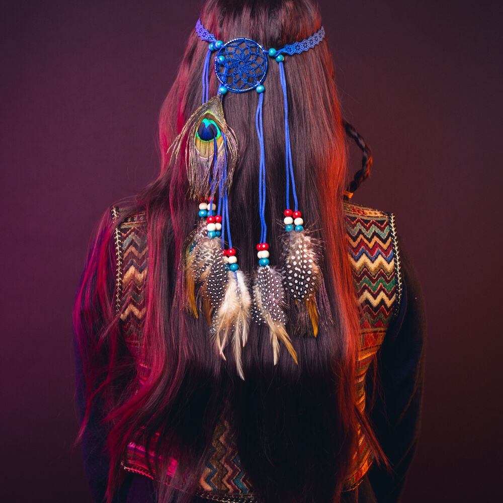 Chaqueta Y Diadema Cintillo Hippie Disfraz Accesorio image number 3.0