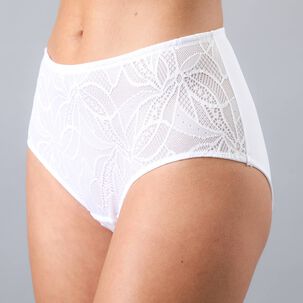 Calzon De Microfibra Y Encaje Mujer Flores 13488-1