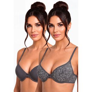 Pack 2x Sosten Push Up Microfibrap250.023-gri2 Kayser