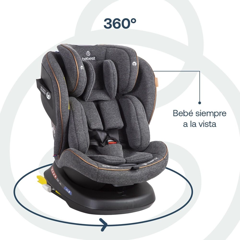 Silla De Auto Convertible Isofix Supra 360&ordm; Premium Gris image number 8.0