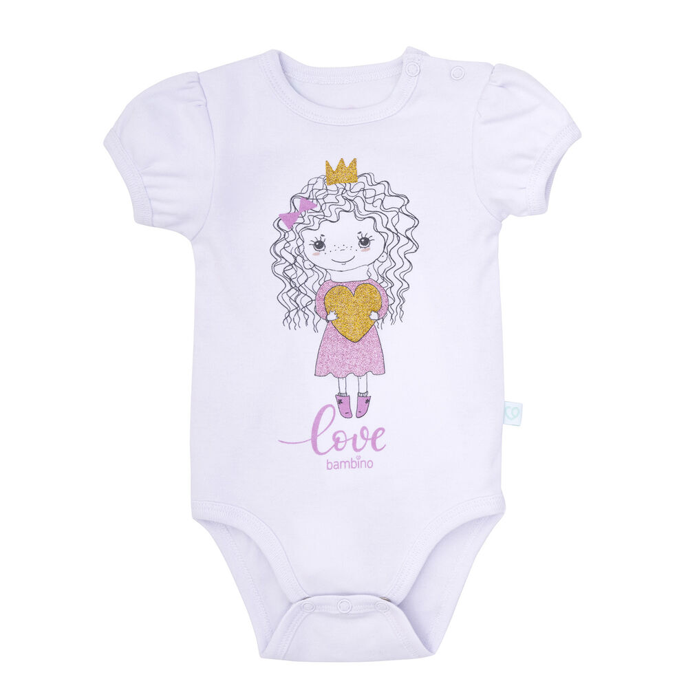 Set 2 Bodys Manga Corta Rosado Princesa Niña 9 - 12 Meses image number 2.0